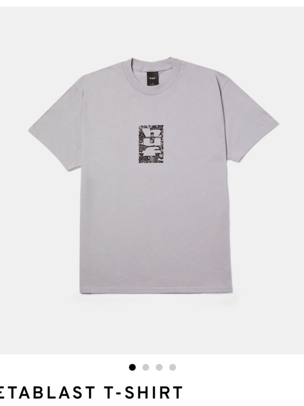 HUF Light Purple Graphic Center Logo Tee
